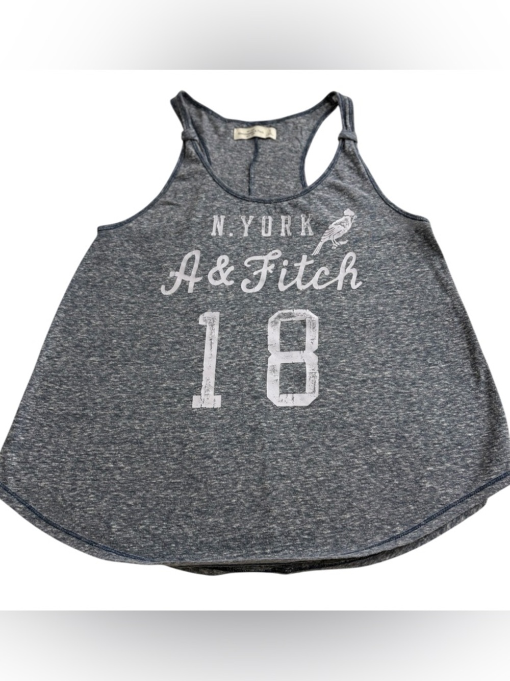 ABERCROMBIE & FITCH Gray 90’s  Racerback Tank Top Women’s Size Small